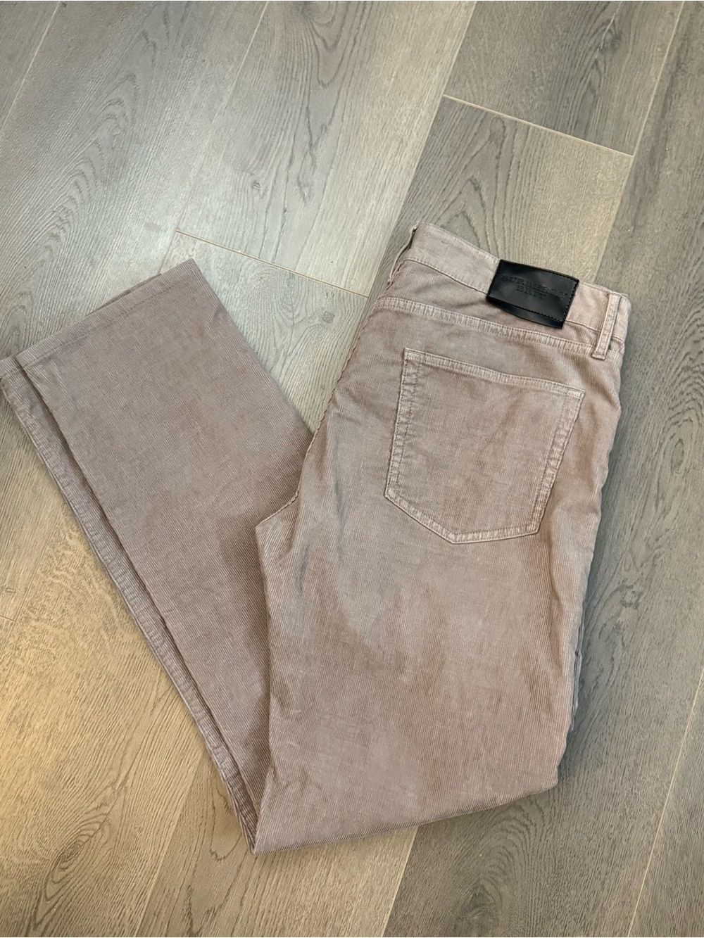 Men’s Burberry Brit slim gray corduroy pants (Sz 34)